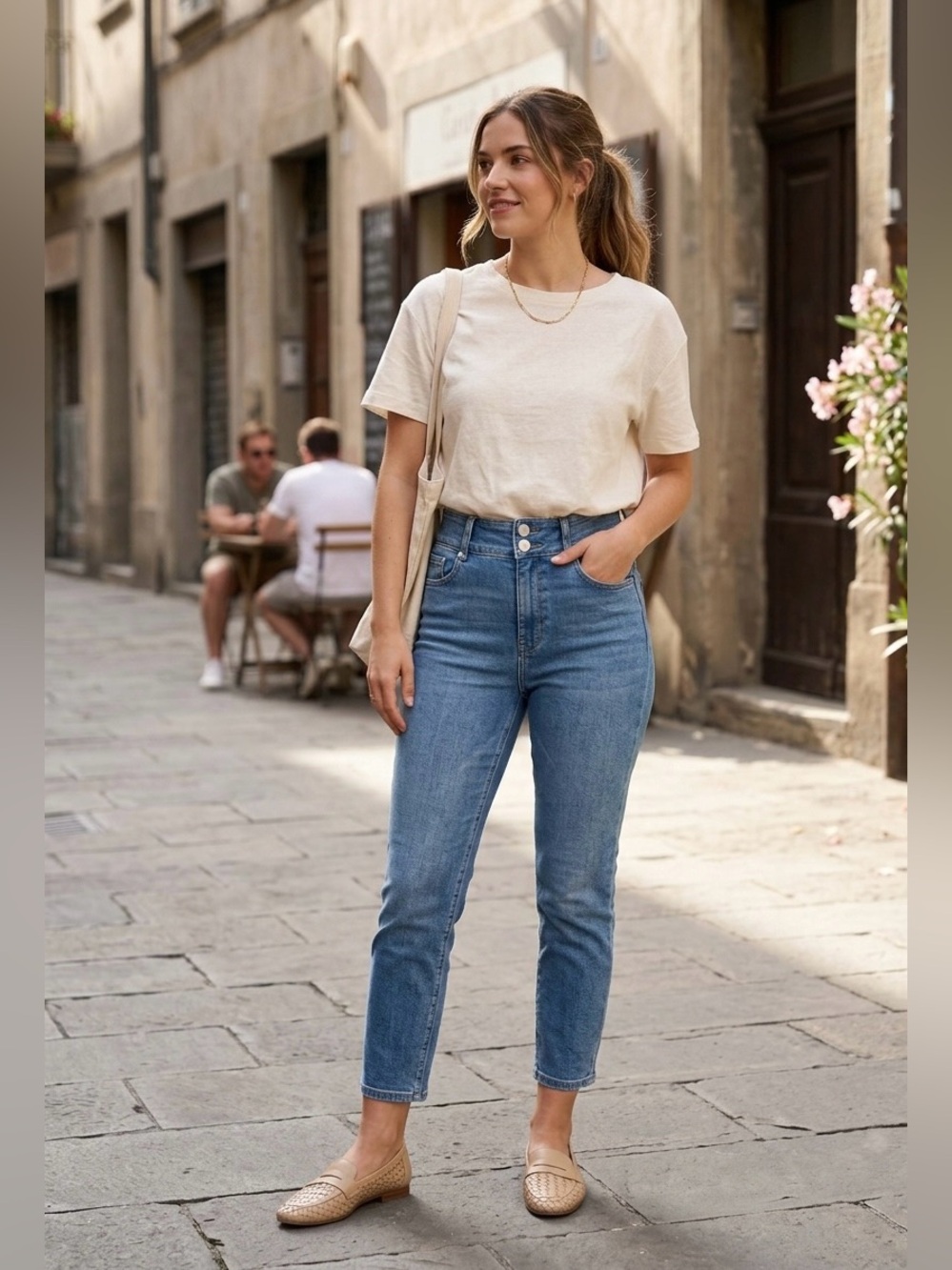 High-Rise sz 9 straight Ankle Jeans ( S/M )